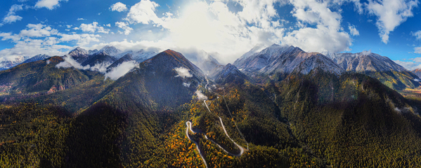 西藏派墨公路米林段全景.jpg 西藏派墨公路米林段全景.jpg